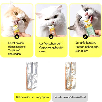 Cat Strip Squeeze Spoon Cat Strip Feeder Cat Spoon Wet Treat Squeeze Treat Spoon Cat Food Spoon Hole Pet Cat Squeeze Spoons